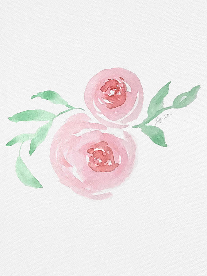 Pink Roses Painting by Kristye Dudley