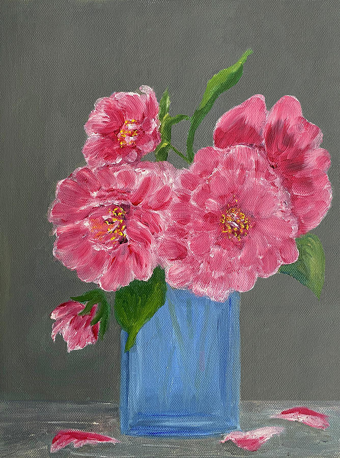 Pink Roses Still Life Painting by Deborah League - Fine Art America