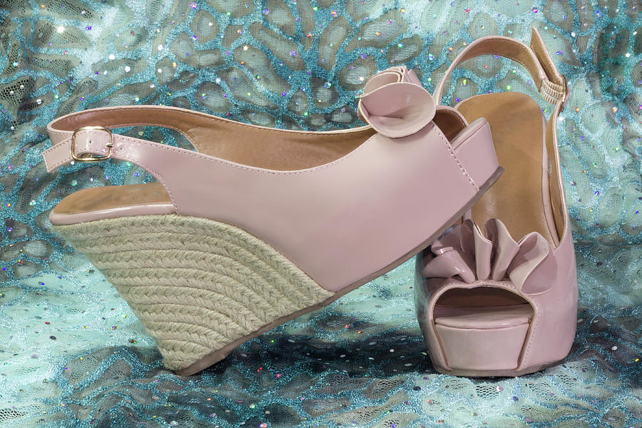 Pink Sandal Wedge Still Life Photograph by Patti Deters