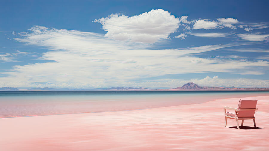 Pink Sands Beach Digital Art by Evie Carrier