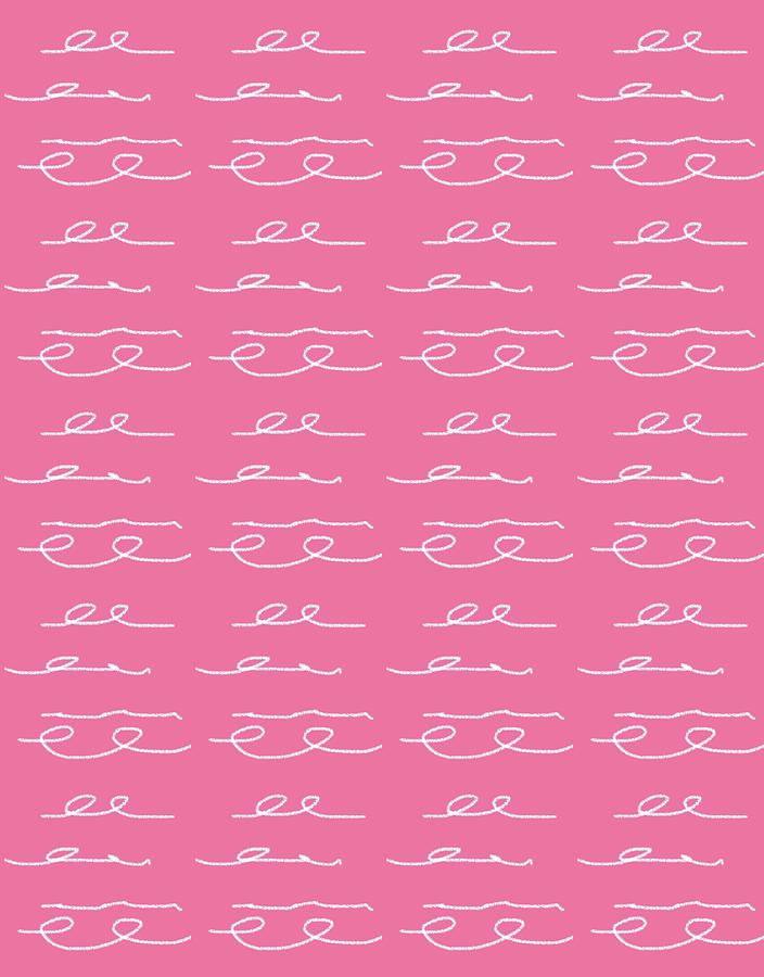 Pink Scribble Pattern Digital Art by Ashley Rice