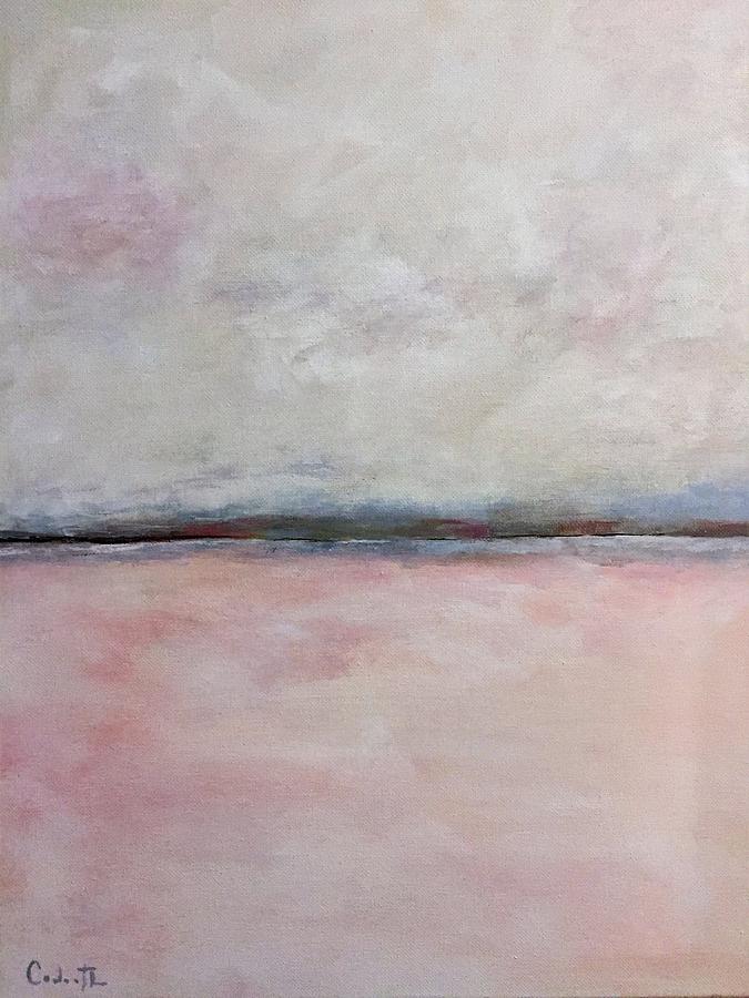 Pink Seascape  Painting by Candace Thomas