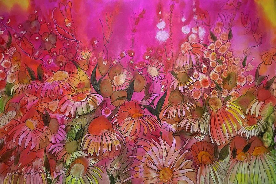 Flower Painting - Pink  by Shirley Sykes Bracken
