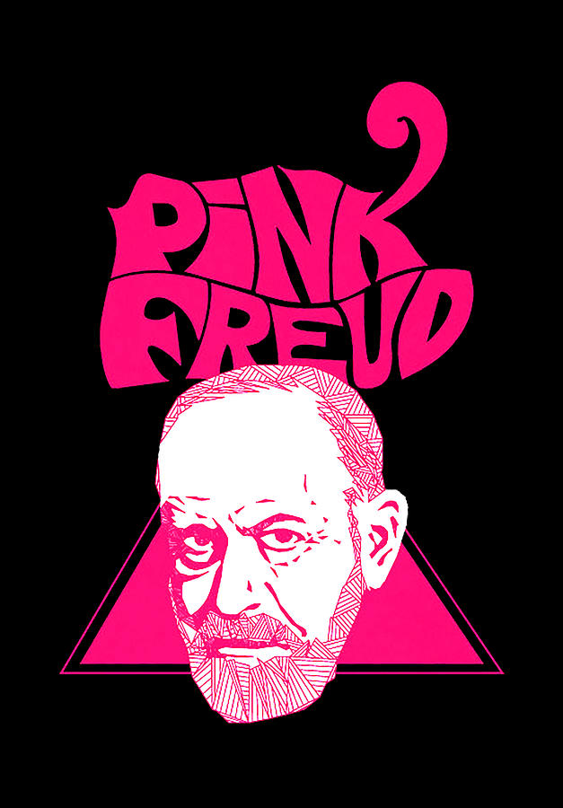 Pink Sigmund Freud Triagle Digital Art by Mesukela Lysa