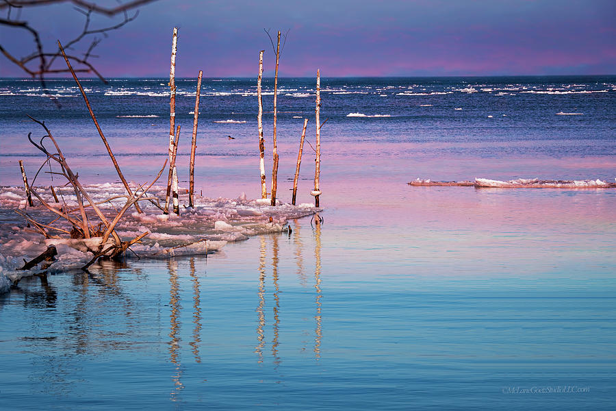 City Photograph - Pink Sky on Lake Huron by LeeAnn McLaneGoetz McLaneGoetzStudioLLCcom