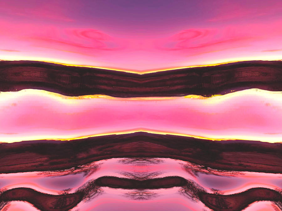 Pink Sky Reflections Digital Art by Steven Parker