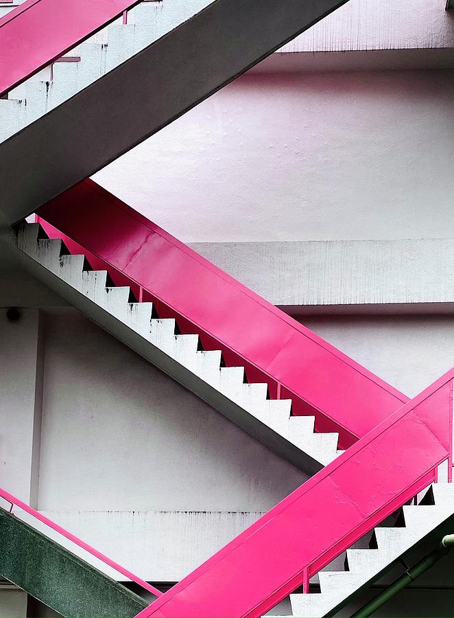 Pink Stairs Photograph by Eena Bo