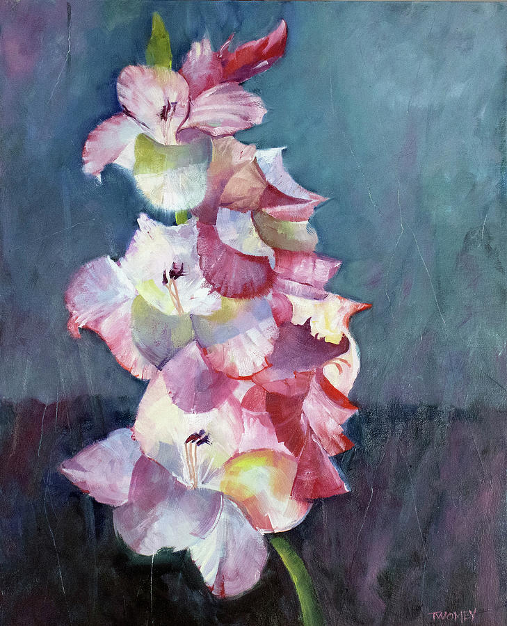 Pink Summer Glads Painting by Catherine Twomey