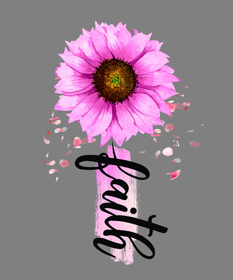 Pink Sunflower Faith Digital Art by Stacy McCafferty Pixels