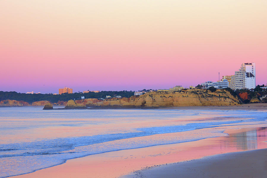 Pink Sunrise over Portimao Photograph by Jeremy Hayden