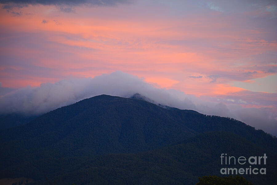 Pink Sunset Over Mount Bogong Photograph by Joy Watson