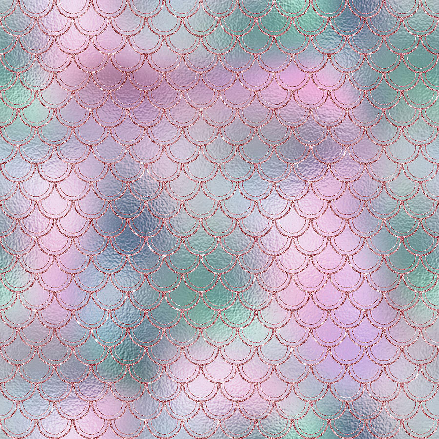 Pink Teal Mermaid Scales Photograph by Carrie Ann Grippo-Pike