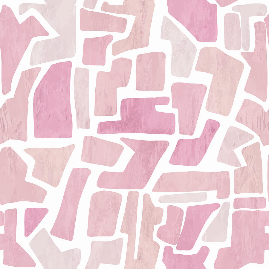 Pink Textures Mixed Media by Nancy Merkle