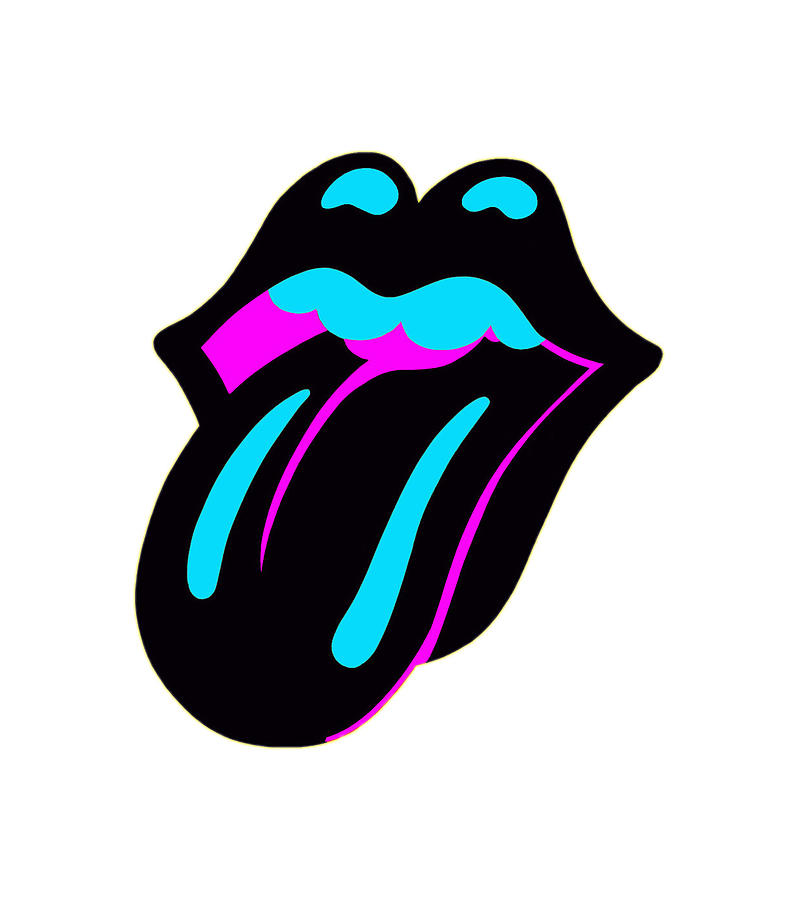 Pink The Rolling Stones Official Original Logo Tongue Logotype Mouth ...
