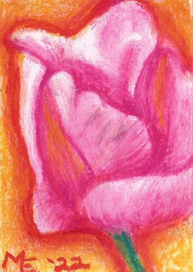 Pink Tulip Painting by Monica Resinger