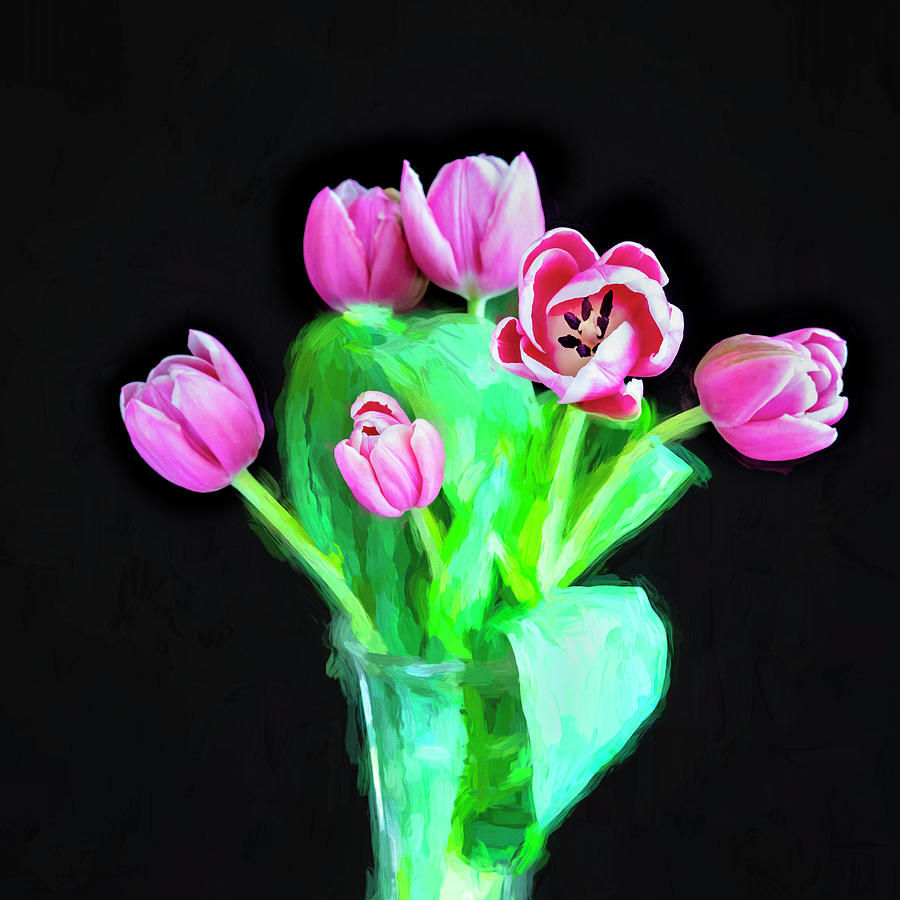  Pink Tulips Pink Impression X101 Photograph by Rich Franco