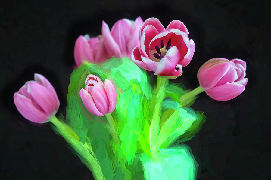  Pink Tulips Pink Impression X1043 Photograph by Rich Franco