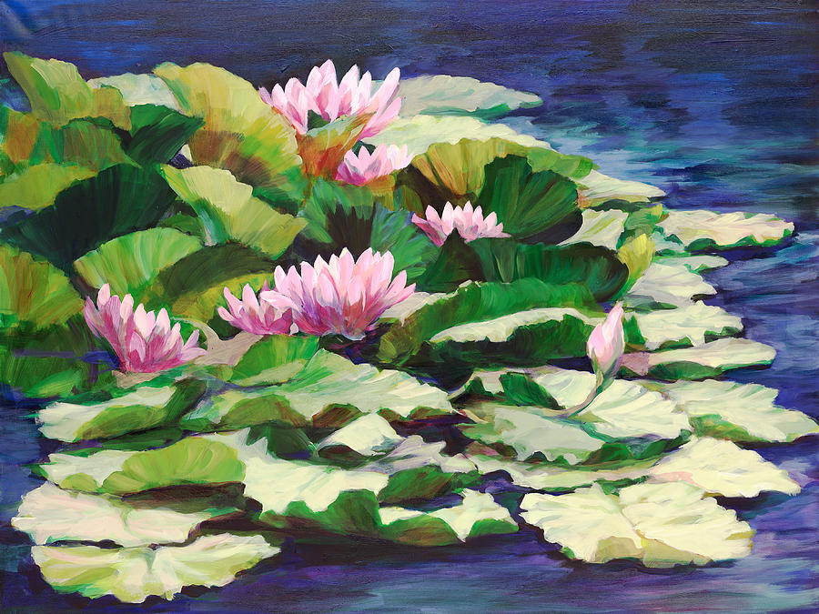 Pink Water Lilies Painting