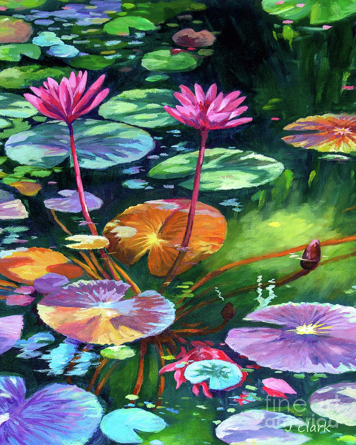 Pink Waterlilies Painting