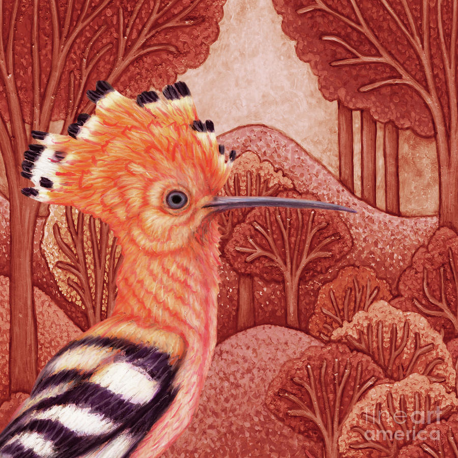 Pink Wonderland Hoopoe Painting by Amy E Fraser