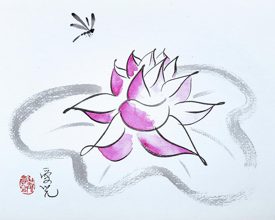 Pink Zen Painting by Oiyee At Oystudio