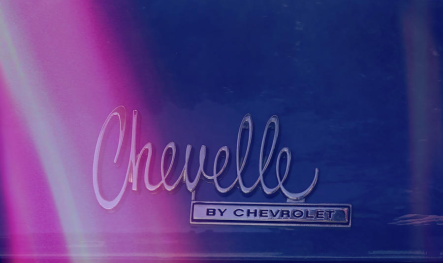 PinkChevrolet Chevelle Emblem Photograph by Cathy Anderson