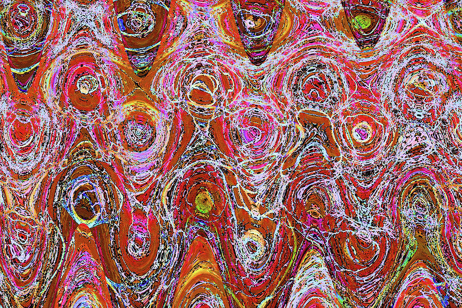 Pinkish Circles Abstract 7011 Digital Art by Tom Janca