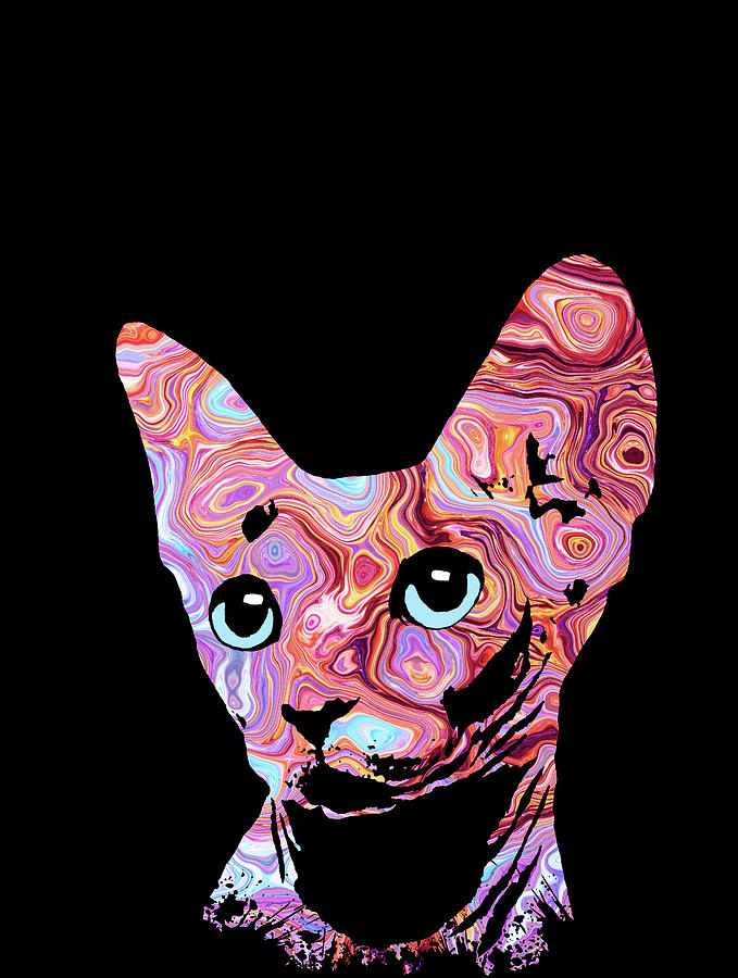 Pinky Sphynx Cat 683 Digital Art by Lucie Dumas