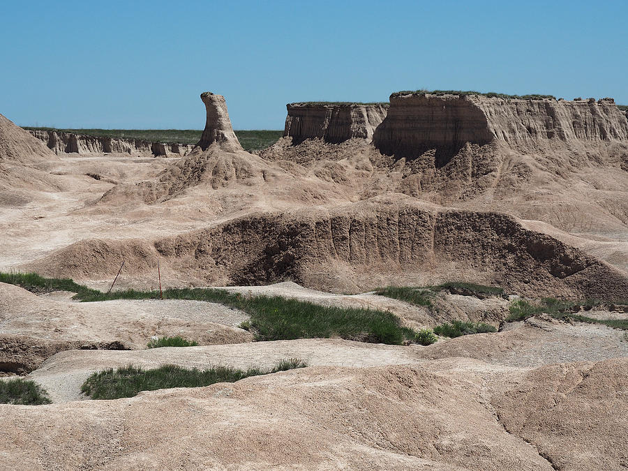 Pinnacle Rock Formation, Castle Trail, Badlands National Park Photograph by Federica Grassi