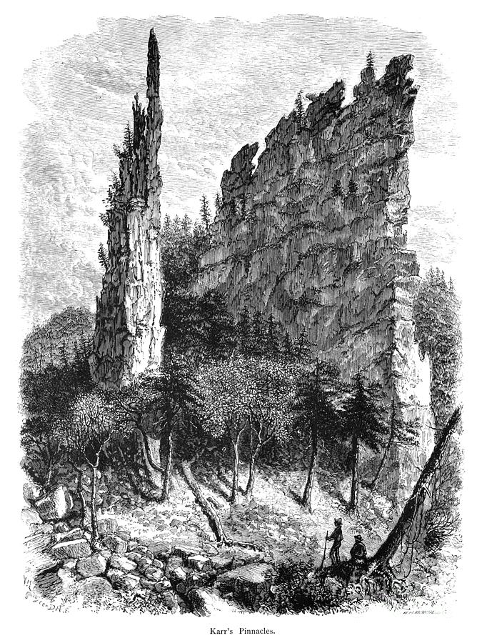 Pinnacles, West Virginia Drawing by William L Sheppard and David H Strother