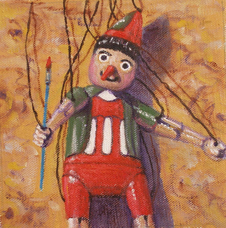 Pinocchio Paints Painting by Donelli  DiMaria