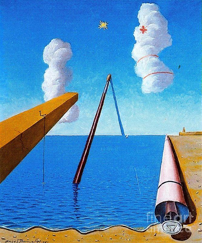 Pintura Surrealista 1955 Painting by Angel Planells