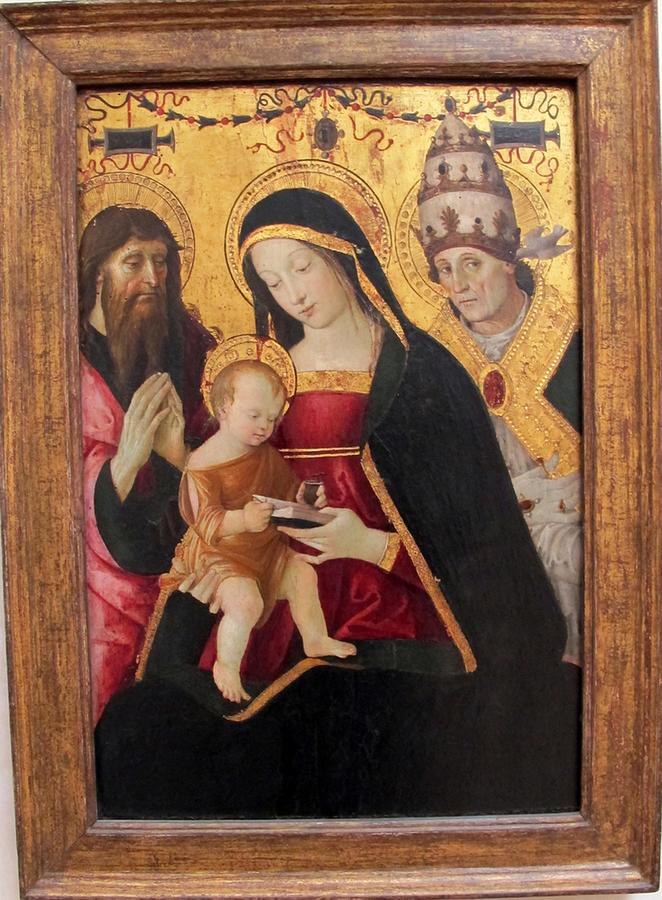 Pinturicchio - Madonna and Child with St Jerome and St Gregory the ...