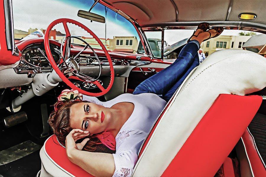 Pinup and Hot Rods #7 Photograph by Steve Templeton