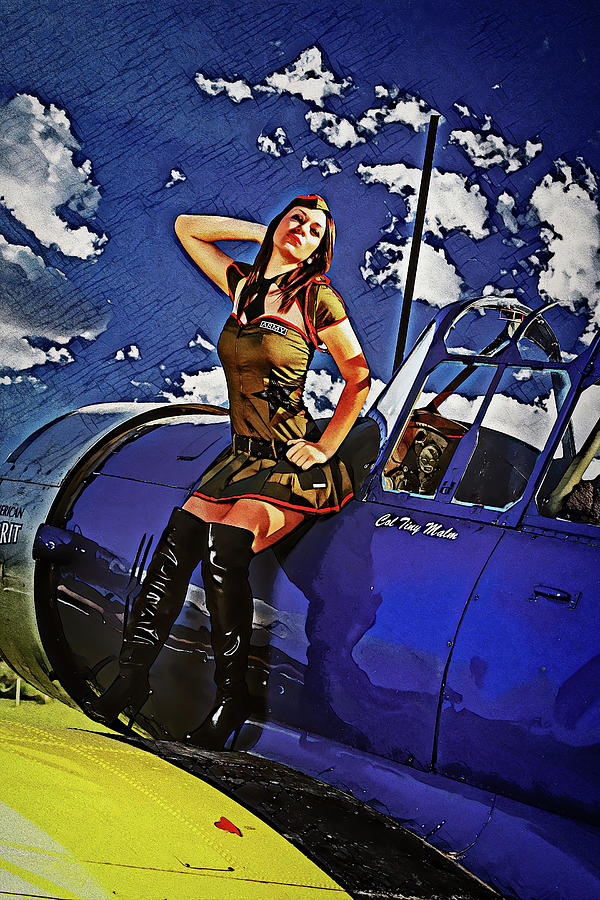 Pinup and Planes #12 Photograph by Steve Templeton
