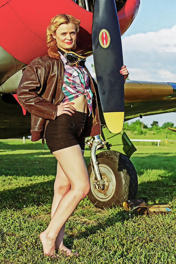 Pinup and Planes #3 Photograph by Steve Templeton