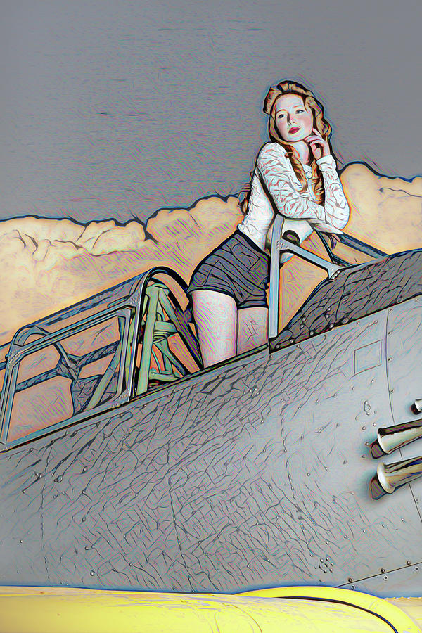 Pinup and Planes #9 Photograph by Steve Templeton