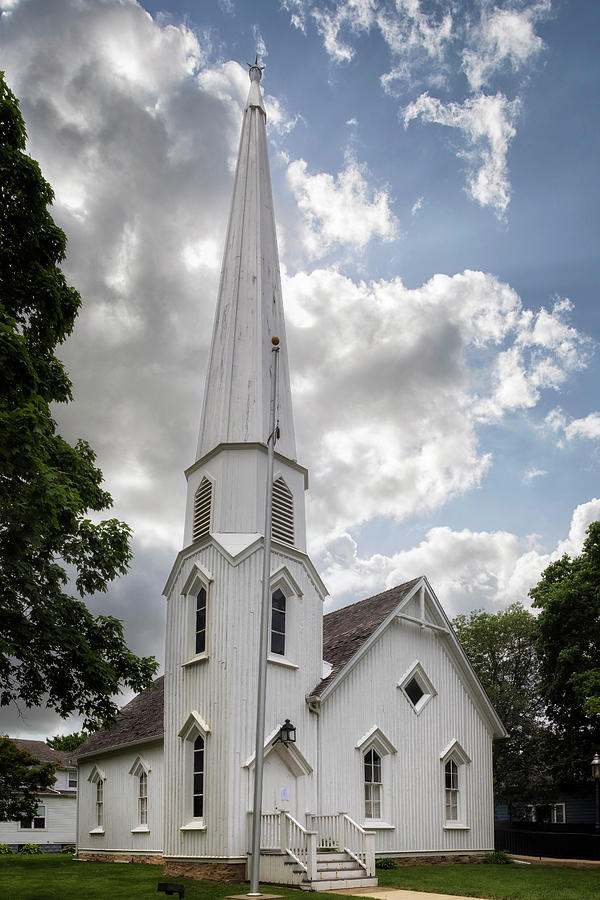 Pioneer Gothic Church - Dwight, IL Photograph by Susan Rissi Tregoning