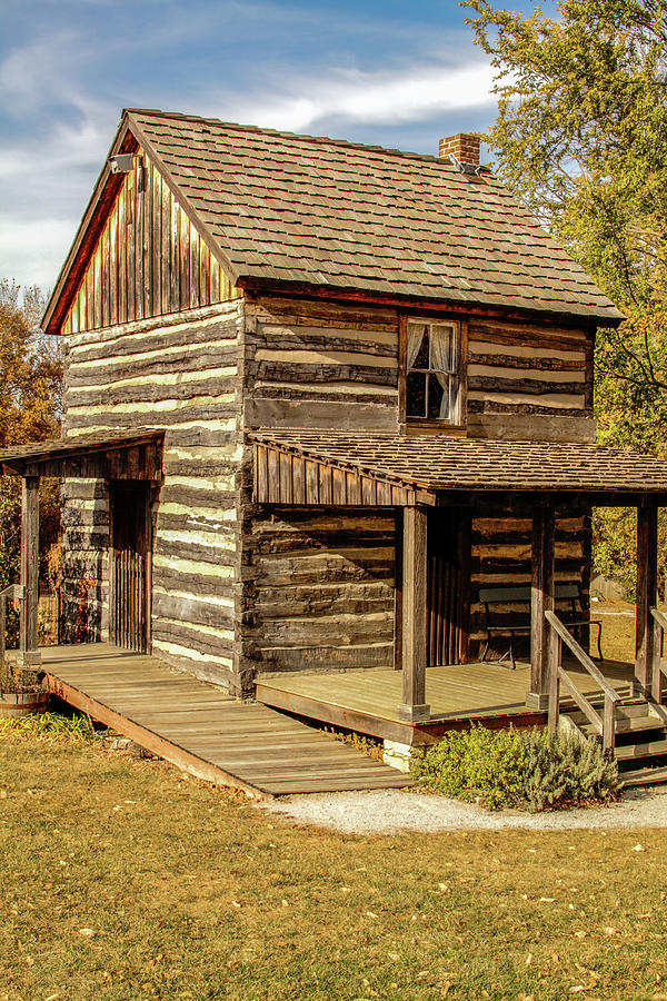 Pioneer Log Cabin  Photograph by Randy Bradley