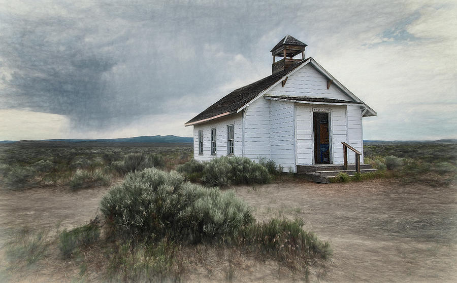 Old Schoolhouse Photograph - Pioneer Schoolhouse by Rod Stroh