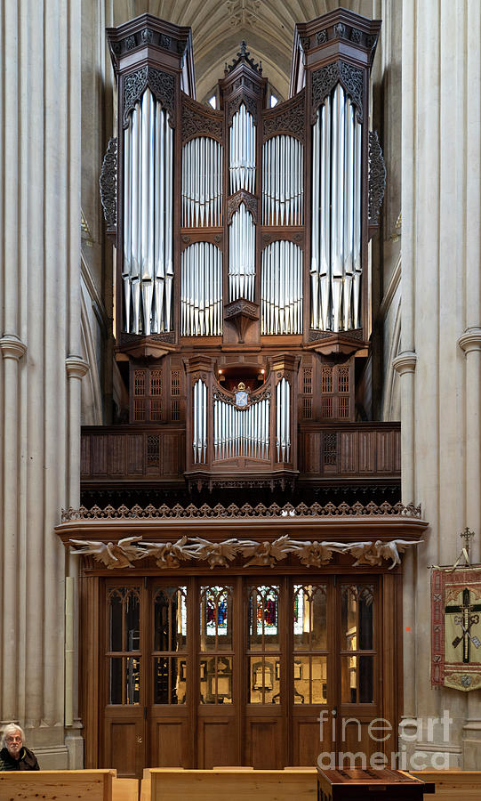 Pipe Organ Bath Abbey Church of Saint Peter and Saint Paul Bath England Photograph by Wayne Moran