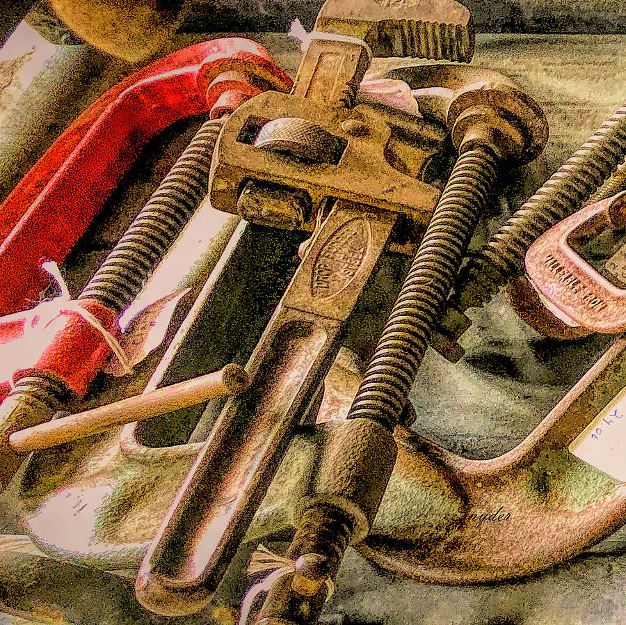 Pipe Wrench and C Clamps Photograph by Floyd Snyder