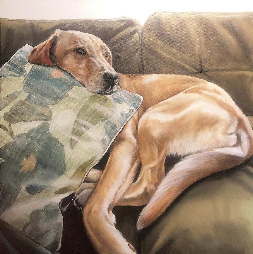 Piper Painting by Gail Chandler