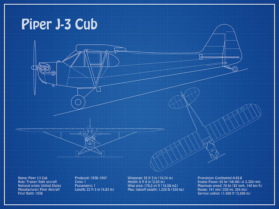 piper cub airplane coloring page