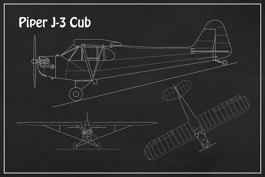 Piper j3 cub чертежи