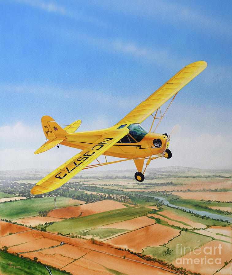 Piper J-3 Cub Painting by Steve Ferguson