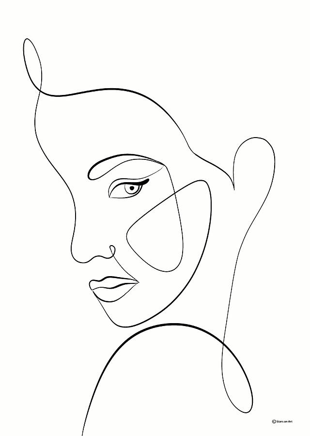 Piper Laurie minimalist portrait - 2b Drawing by Movie World Posters