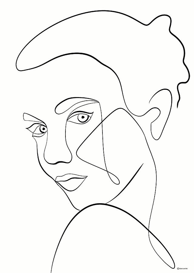 Piper Laurie minimalist portrait Drawing by Movie World Posters