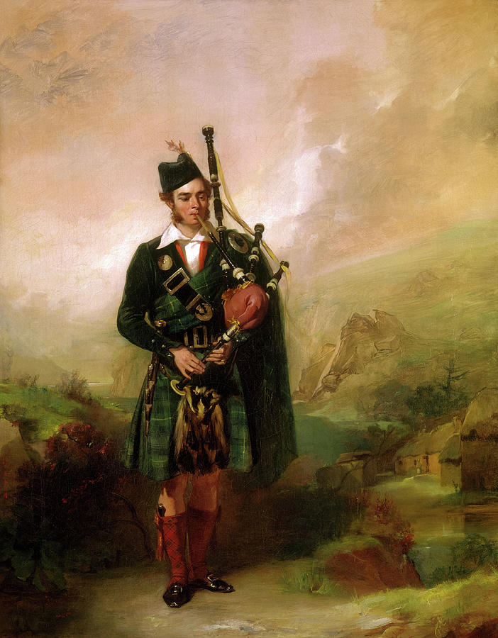 Music Painting - Piper to Queen Victoria, Angus MacKay by Alexander Johnston