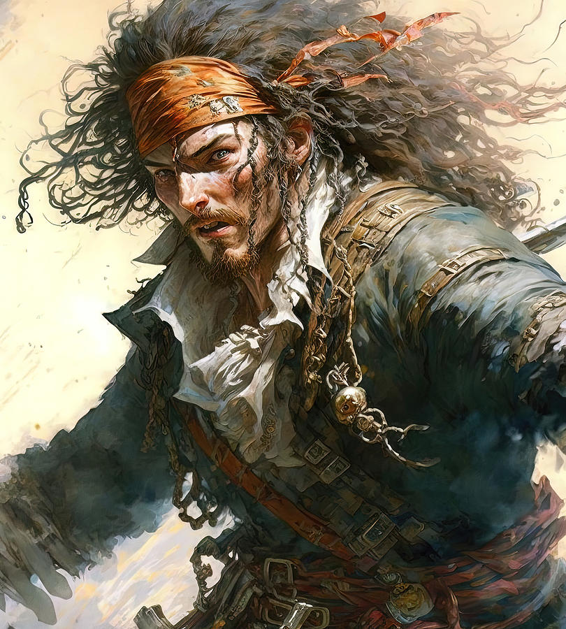 Pirate Captain, 01 by AM FineArtPrints